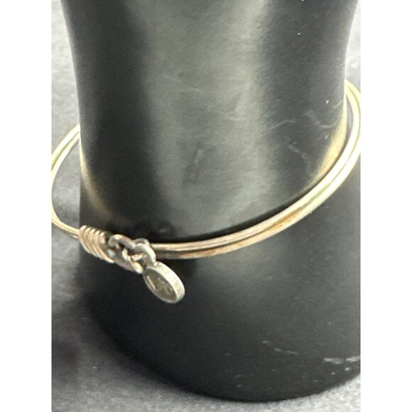 Silver-Tone Hamsa Hand Bangle Bracelet By L+D - Picture 3 of 7